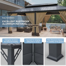 Kurapika 12' x 20' Hardtop Gazebo Sand
