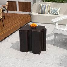 roomfitters 2-Piece Puzzle Table Set, Interlocking Modular MGO Side Tables with 1 Convex & 1 Concave Unit, Antique Copper