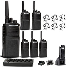 Motorola Solutions 6 Bank Charger with 6 RMV2080 2-Way Radios and 6 HKLN4604 Earpieces Black