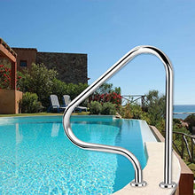 Pool Safety Hand Rail Kit for In Ground Swimming Pools Easy Mount 31.5 in Handrail Swimming Pool Stair Step Railing,Stainless Steel Water Grab Bars
