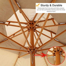 3WWWQMAA8 Patio Umbrella Outdoor Garden Parasol, 2 Layers BBQ Table Umbrella/Large Market Umbrella with 8 Ribs and Adjustable Crank, 2.7m/9ft (Color : Red Wine) (Green) (Khaki)