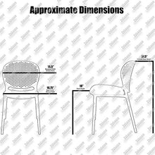2xhome Set of 4 Patio Dining Chairs | Modern Stackable Outdoor Pool Side Chair | Weather Resistant Plastic for Yard, Porch, Balcony, Kitchen, Teal