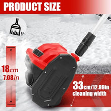 Home Snow Blower, Electric Cordless Snow Shovel, Folding Snow Blower Thrower with Brushless Motor, 26ft Throwing Distance for Snow Removal,Red-2Batteries