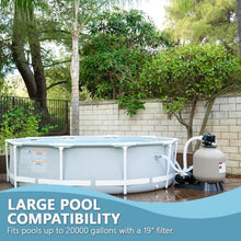 XtremepowerUS 19" Sand Filter Pump System for Above Ground Swimming Pool Self-Priming Pool Pump Multi-Port Valve, Strainer Basket 2,400–4,500 GPH, Up to 18,000 Gallons