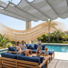 Wave awning,U-Shaped Sunshade Net Replacement Pergola Awning outdoor canopy pergola roof hang down u shape wave awning,for Outdoor Patio Porch Garage Deck Backyard Awning(W1.7*L10m/W5.57*L32.81ft)