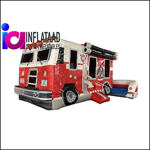 Inflata Ad Inc. Inflatable Fire Truck Multicolor