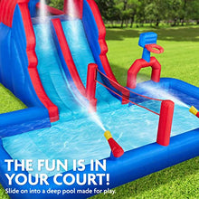 SUNNY & FUN Ultra All-Play Inflatable Water Slide Park Blue/Red