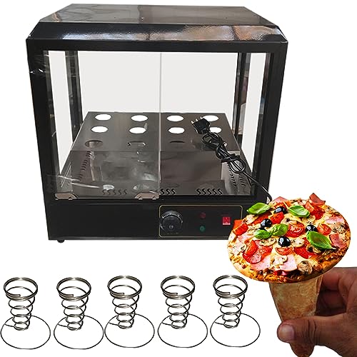 TXMACHINE 4 cone maker machine Outdoor Ovens 12 holes display warmer for pizza shop restaurant hotel home commercial 3000W with 4 molds (display warmer, 110V/60HZ)