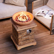 HOMPUS Propane Fire Pits for Outside 40,000 BTU Gas Fire Pit Table 20-inch Patio Square Smokeless Concrete Fire Table Lava Rocks and Rain Cover for Garden,Deck,Pool,Backyard, CSA Certified