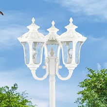 Livex Traditional Three Light Outdoor Post Mount Oxford Collection White