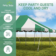 Party Tents Direct 20' x 40' Weekender Pole Canopy, Green Top & Sidewalls