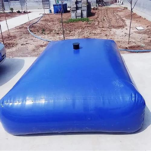 TBLOTYD Water Storage Bladder Containers Blue Shower Water Containers, Emergency Foldable Water Storage Bladder/Collection Bag, with Outlet Valve Connector, for Feeding Live,2x1.5x0.7m/2000L/528.3Gal