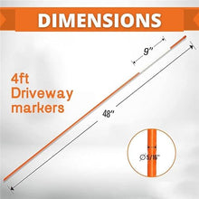 DISCOUNT SNOWSTAKES .COM 4ft Pro Snow Stakes Driveway Markers Green