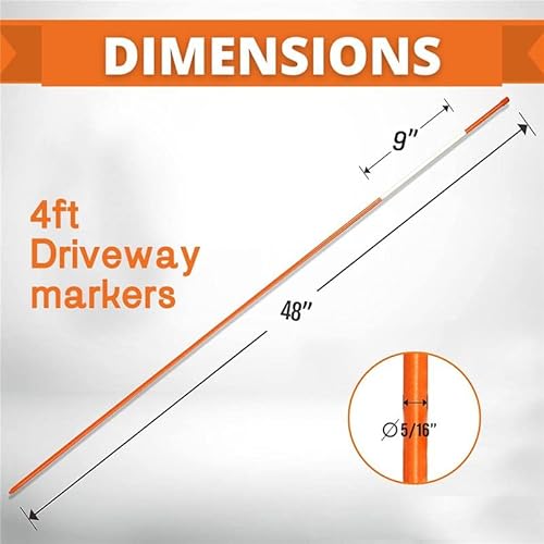 DISCOUNT SNOWSTAKES .COM 4ft Pro Snow Stakes Driveway Markers Pink