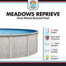 Lake Effect Pools 'Meadows Reprieve' 12 ft x 18 ft Oval Above Ground