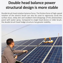 ddingsmafosee Solar Cleaning Brush,Telescopic Pole with Water Connection,with 5pcs Gloves,40mm Alloy Telescopic Rod,Adjustable Length,Suitable for Home & Commercial Use,Save Time & Energy,A