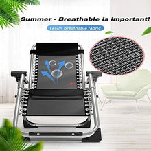 IIPOSAQQ Outdoor Reclining Zero Chair Extra Wide Adjustable Lounger Chair for Patio Garden Beach Pool with Cushions Support 200kg