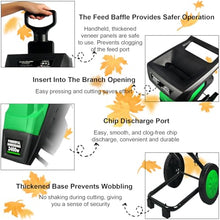 GwlThixion Wood Chipper, Garden Shredder with 1.3" Feed Hopper, 50L Collection Bag, Electric Wood Chipper & Shredder Compact & Efficient Mulcher, for Yard Waste, Branches, and Leaves