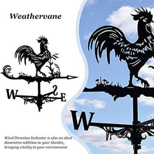 SkiPdr Weathervane,Weathervane Metal for Roof Garden Yard Weathervane, Wind Vane, Rooster Pattern Wind Direction Tool Roof Mount Ornamenttion Outdoor Farmhouse Yard