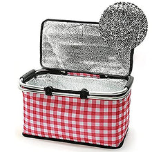 FMOPQ 29L Folding Picnic Camping Basket Insulated Shopping Cooler Home Camping Storage Basket Outdoor Camping Picnic (Color : B) (B)