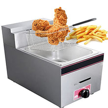 10L Stainless Steel Gas Fryer Adjustable Firepower And Temperature Control With Frying Basket And Lid For Fries Donuts Fish,Red(Lpg)