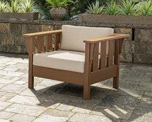 Martha Stewart by POLYWOOD® Acadia Deep Seating Chair in Slate Grey/Natural Linen