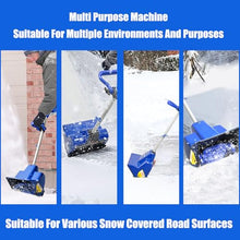 Cordless Snow Sweeper, Electric Manual Push Snow Remover, 2500rpm Cleaning Width 28cm, Foldable Design With Dual Switch Protection, Suitable For Home Courtyards, School Playgrounds, Street Surfaces