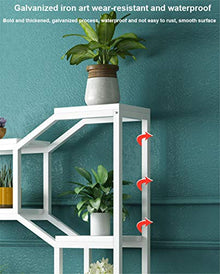 OJKJGYTF Indoor Plant Stand Metal Plant Stand,Multipurpose Flower Shelves Storage Organizer Display, for Indoor Outdoor Garden Balcony,B,80×25×130cm