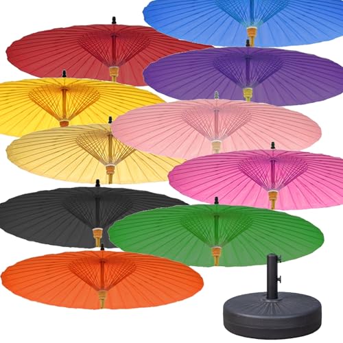 Outdoor Sunshade Umbrella, Patio Umbrella, Table Market Umbrella, With Base For Pool, Porch, Garden, Deck, Backyard(Orange)