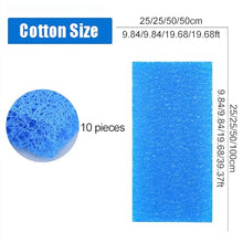 Pond Filter Media,Japanese Filter Mat,Blue,Applicable To Koi Pond,Aquarium Fish Tank ,Mechanical & Biological Filtration 4cm Thick, 10 Pieces Per Pack, Multiple Sizes Ava(Size:(50x100cm)19.68x39.37in)