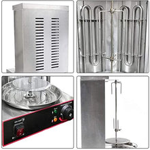ERoomQ Stainless Steel Gas Broilers Home Rotisserie Oven,Grill Doner Kebab Machine with Temperature Adjustment Switch,50-300℃ (Electric)