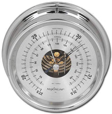 MaXimum Proteus Aneroid Barometer - Chrome Case, Silver Dial