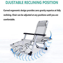IIPOSAQQ Folding Recliner Cushioned Textoline Beach Chair Sun Lounger Bed for Garden and Outdoor Camping Portable Camping Outdoor Camping for Heavy People Support 440lbs