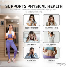 SteamSpa Hemlock Indoor Sauna 1-2 Person - Bluetooth, Oxygen Bar, Touch Control