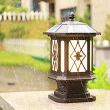 VELLOW Outdoor Solar Post Lights,Aluminum Waterproof Column Lamp with Glass Lampshade,Wall LED Dimmable Home Patio Wall Head Stigma Lamps,Decorations Landscape Lighting for Patio Porch Railing
