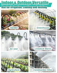 Bendable Drip Irrigation System Kit with Rust-Proof Nozzles, for Vegetable