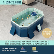 FANYING Premium Above Ground Outdoor Framed Folding Swimming Pool 3 Layers PVC+1 Layer Thickened PP Sheet Super Tough Puncture Resistant Rust Blue Folding Pool for Adults Kid or Cat Dog,185cm