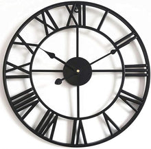 PPXCZZ 40cm Gold Outdoor Wall Clock, Retro Roman Numerals Garden Clock, Silent Quartz Waterproof Iron Wall Decor for Indoor/Outdoor(Gold,Type B)