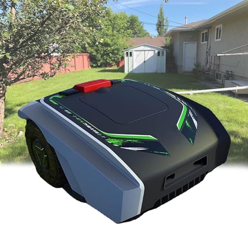 Kindevieft Robot Lawn Mower, Automatic Robot Lawn Mower with APP Control, Robotic Lawnmower, Automatic Charging, Path Planning, Collision Avoidance, Breakpoint Detection,Black