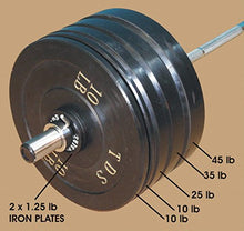TDS 300 lb Olympic Weight Set with Rubber Bumper Plates, Iron Plates, and Olympic Bar