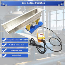 INTSUPERMAI Electromagnetic Vibratory Feeder for Industrial Materials, Automatic Vibration Conveyor System with Speed Control for Powder, Granules, Small Parts
