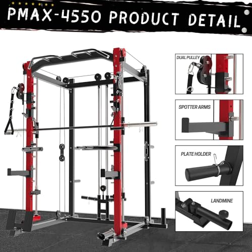 RitKeep Fitness PMAX-4550 Multi Functional Smith Machine Training System Black