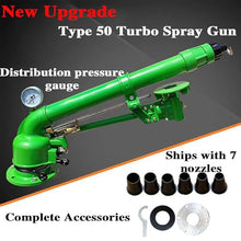 Farm Irrigation Impact Sprinkler with Tripod, 2" Irrigation Sprinklers, 360° Rotary Large Area Watering Spray, for Large Area Farmland Irrigation, Dust Removal