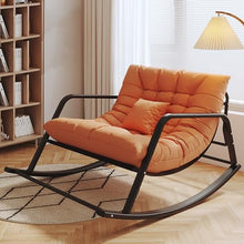 KLNBV Rocking Chair Nursery,Oversized Patio Rocking Chairs with High Backrest Armchair Comfy Side Chair,440Lbs Support Rocking Chairs, Modern Loungewith Iron Frame for Living Room, Bedroom