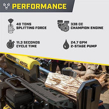 Champion Power Equipment 40-Ton PRO Grade Horizontal/Vertical Full Beam Gas Log Splitter with Auto Return