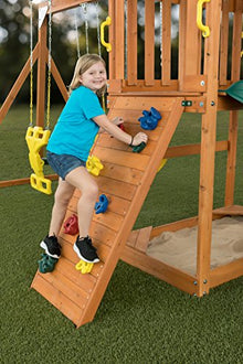 CREATIVE CEDAR DESIGNS Sky View Cedar Backyard Playset with Green Slide