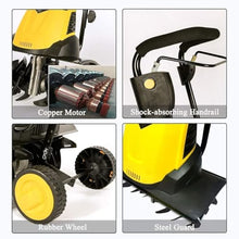 GHRERTX Electric Garden Rotavator, 2400W Tiller Cultivator with 6 Blades, 45cm Plowing Width & 22cm Tilling Depth, Lawn Soil Cultivator with 390RPM No Load Speed,for Agricultural