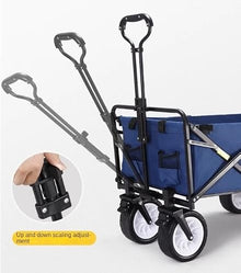 Camping Handcart, Camping Folding Garden Heavy Duty Wagon Shopping Cart for Outdoor