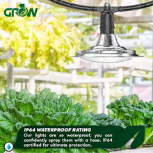 Grow1 Greenhouse Lights for Plants 100 Feet (48 Bulbs) IP 64 Rating Outdoor Grow Lights for Plants Waterproof, 6500K Spectrum Bulbs for Greenhouse Light