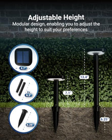 Sunco 48 Pack 2W LED Square Solar Pathway Walkway Driveway Backyard Patio Garden Outdoor Residential Super Bright Light, 120 Lumens, 2CCT 2700K Soft White/4000K Cool White, Dimmable, 3.7V